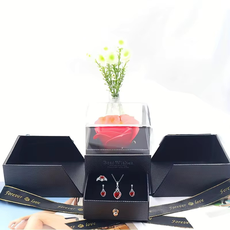 Schmuck-Set, Halskette, Ohrringe, Silber, Kristall - Bild 4