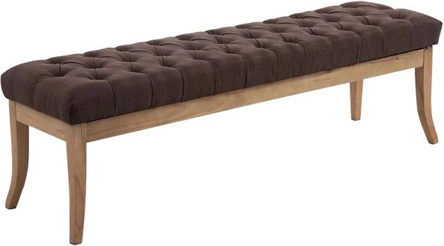DELUKE Sitzbank CANNES Polsterbank im Chesterfield-Design, Farbe Braun, B/T/H: 150 x 38 x 46 cm - Bild 1