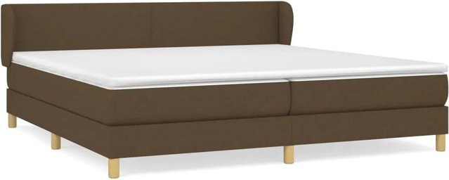 vidaXL Boxspringbett mit Matratze Dunkelbraun B/T: 200 x 200 cm, H: 203 cm - Bild 1