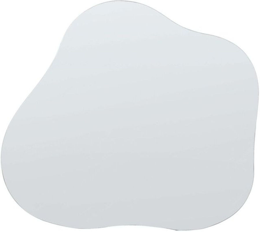 Beliani Ovaler Hängender Wandspiegel Silber Rahmenlos B: 50 cm, H: 55 cm - Bild 1