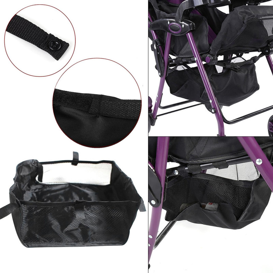 TOMTOP JMS Aufbewahrungskorb für Kinderwagen und Buggy aus Oxford-Stoff in Schwarz - Bild 5
