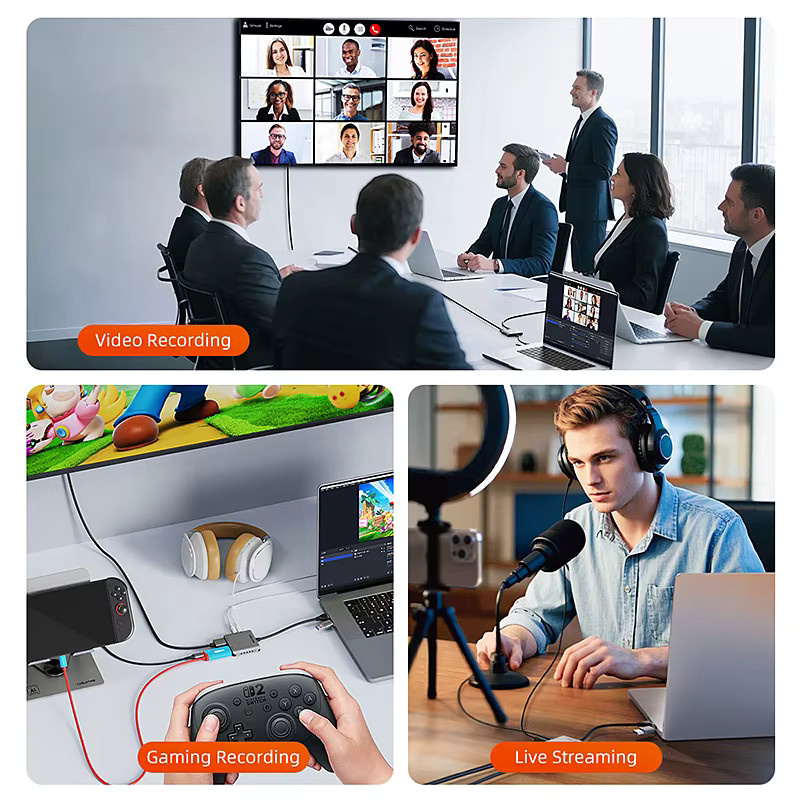 CABLETIME USB 3.0 Video Capture Card mit HDMI-Ausgang für 4K UHD und 1080P Streaming, kompatibel mit PlayStation und Nintendo Switch - Bild 5