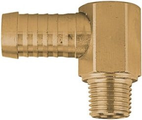 Riegler Winkel-Gewindetülle 90° mit R 1/8 AG und 9 mm Schlauchanschluss in Gold - Bild 1