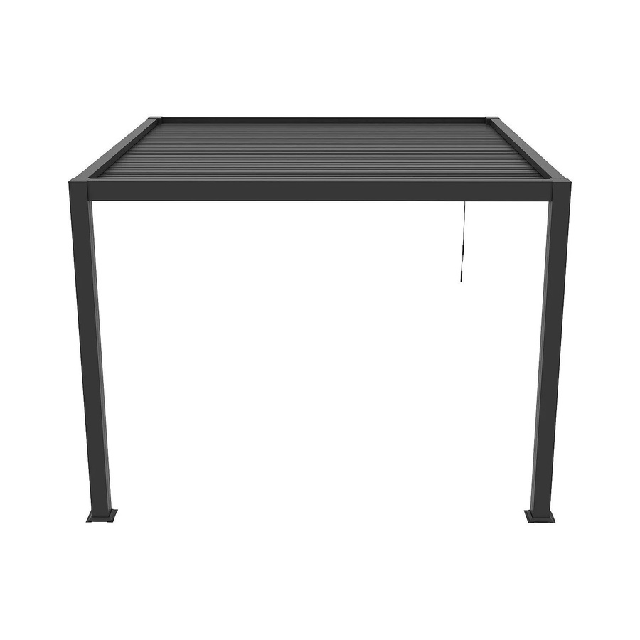 Vente-unique Anlehnende Pergola Serado aus Aluminium in Anthrazitgrau, Breite: 308 cm, Höhe: 250 cm - Bild 2