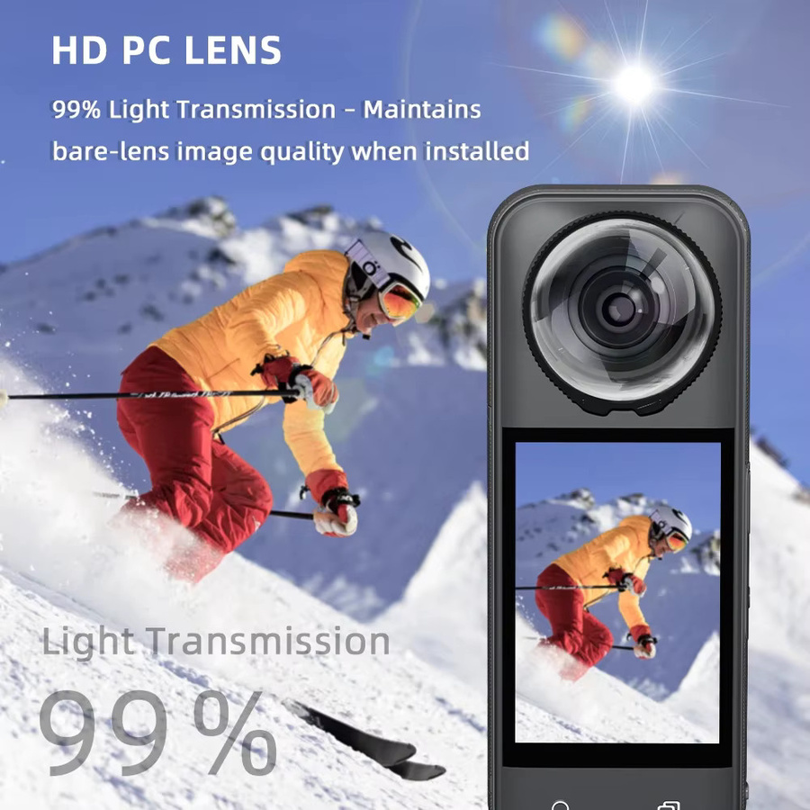 Flymile X5 Premium Objektivschutzkappe für Insta360 X5 in Transparent - Bild 2