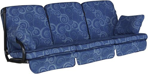 ANGERER FREIZEITMÖBEL Hollywoodschaukelauflage Comfort, blau, abstrakt, B/L: 180 x 56 cm - Bild 1