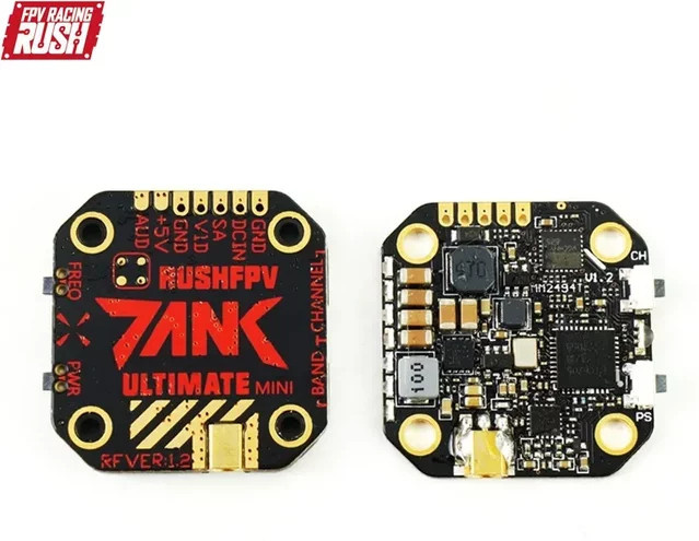 RUSH TANK Ultimate MINI II FPV-Sender 5,8GHz 48CH RaceBand 20x20 Stapelbarer VTX für RC-Drohnen in Schwarz - Bild 1
