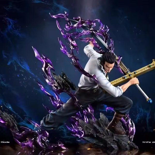 Bandai One Piece Dracule Mihawk Figur, Anime Figuren, 30cm, Kunststoff - Bild 1