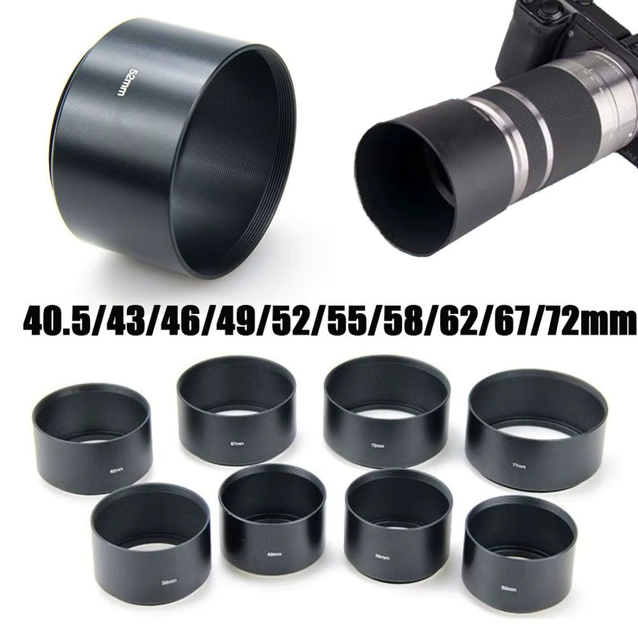 MIIQNUS Metall Gegenkappe Universal Sonnenschutz für Canon und Nikon, Farbe: Schwarz, Durchmesser: 40,5 mm bis 72 mm - Bild 3