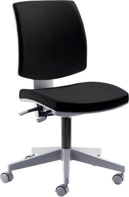 Mayer Sitzmöbel Drehstuhl 2432SO in Schwarz mit Kunstleder und Rollen, B: 64 cm, H: 64 cm - Bild 1
