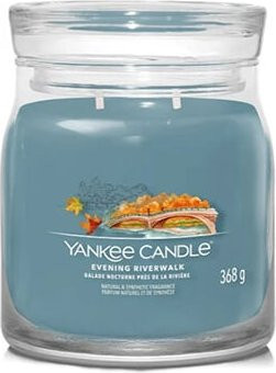 Yankee Candle Evening Riverwalk Signatur Kerze, Blau, 368 g - Bild 1