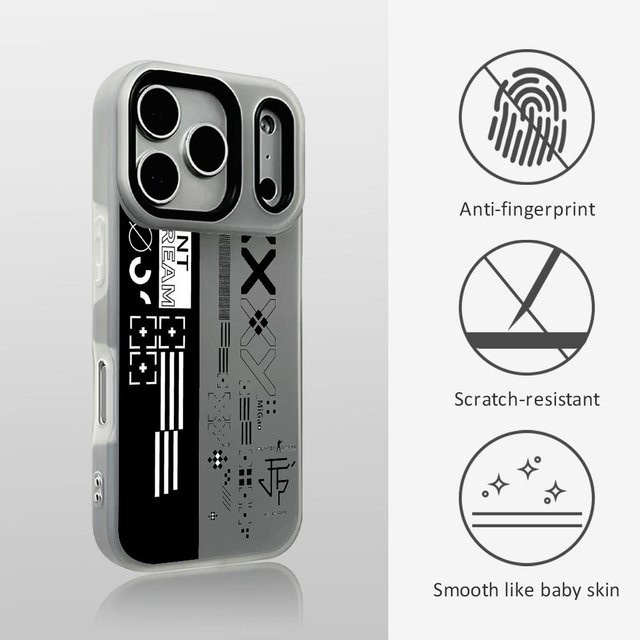 CS2 Print Stoßfeste Softcover Handyhülle für iPhone 11 bis 17 Pro Max Plus Mini in Transparent und Schwarz - Bild 1