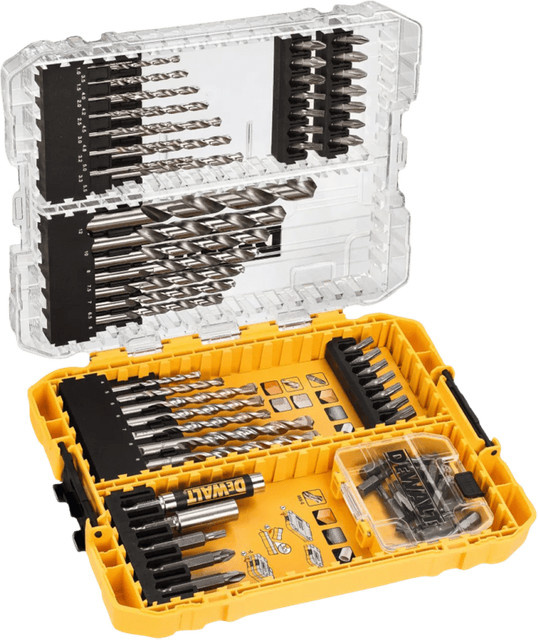 DeWalt Bohrer- und Bit-Set DT70761 EXTREME 72-teilig mit HSS-G Metallbohrern und Steinbohrern aus Edelstahl - Bild 1
