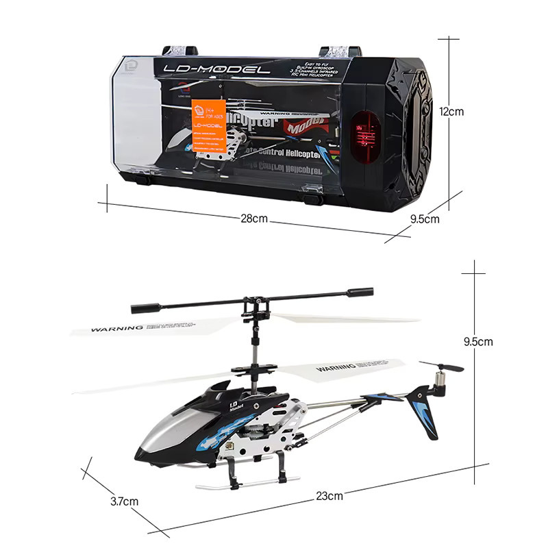 JIKEFUN Ferngesteuerter Helikopter aus Legierung, mit Licht, ab 14 Jahren - Bild 3