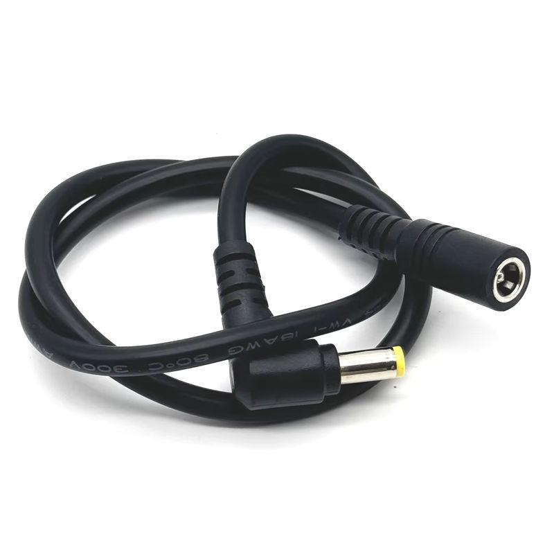 LAJQTAO DC-Stromkabel mit Stecker und Buchse, 18AWG, 5,5 x 2,5 mm, Schwarz, 10A Hochstrom-Netzstecker Anschluss für Ladegeräte - Bild 6