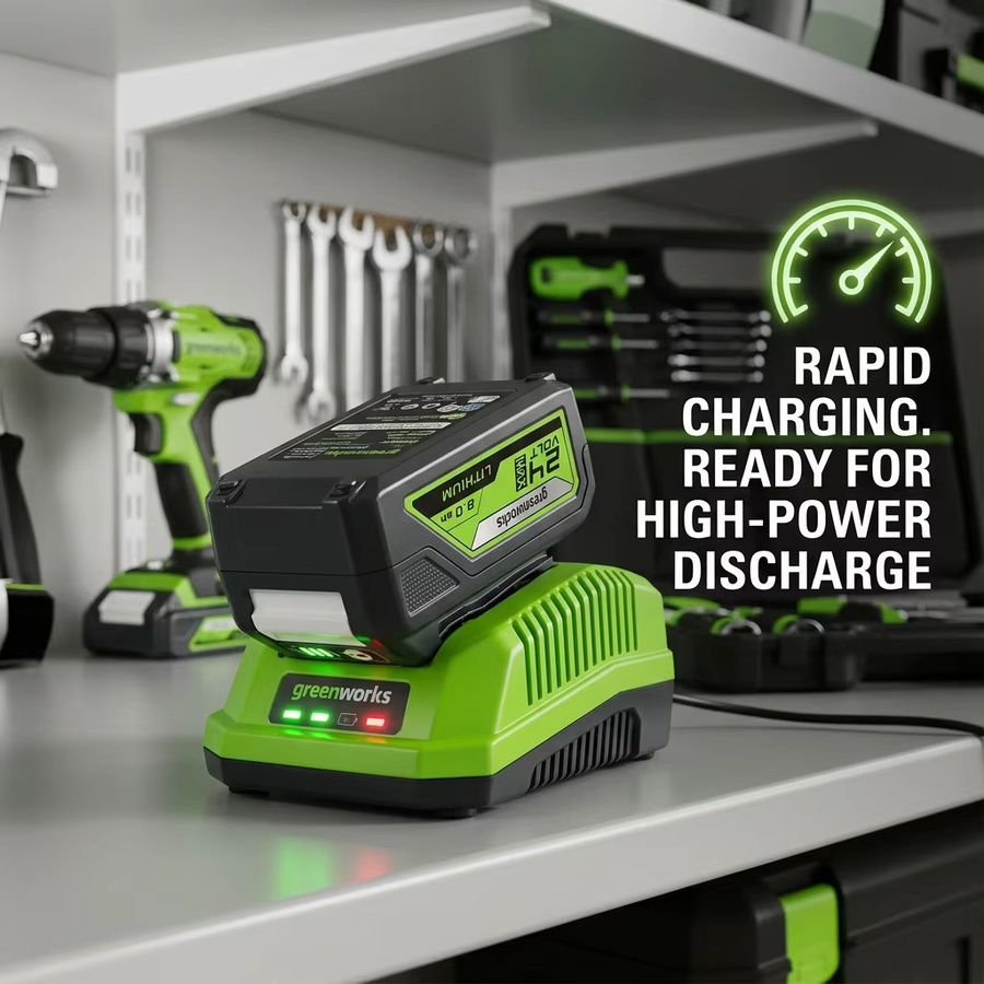 Greenworks 24V 8,0Ah Hochleistungs-Lithium-Ionen-Ersatzakku für Akku-Werkzeuge - Bild 6