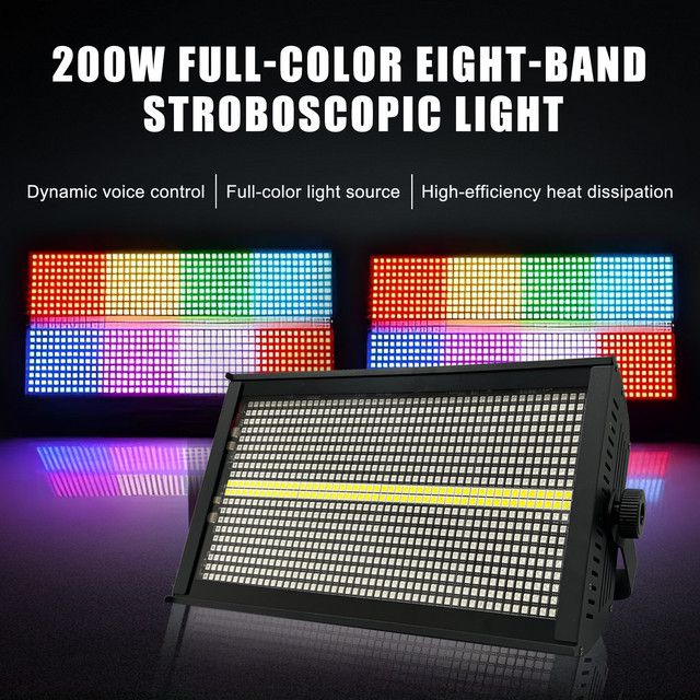 POLET 200W LED RGBW 4in1 Partition Strobe Light mit DMX512 für DJ, Wedding und Stage Lighting Effects in Weiß 8000K - Bild 1