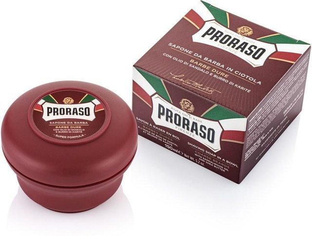 Proraso Rasierseife im Tiegel, 150 ml, Kokosnuss Öl, Sandelholz Öl - Bild 1