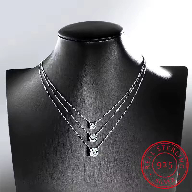 JoyceJelly Halskette, 925 Silber, Moissanit, Damen - Bild 3