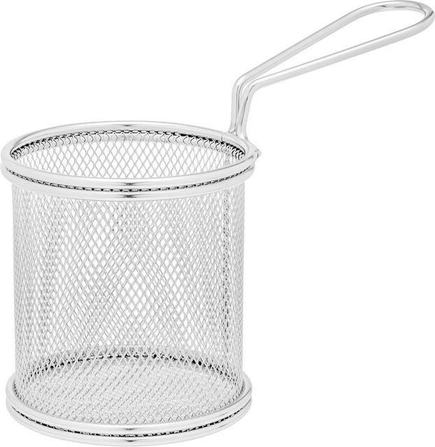 VEGA Pommeskörbchen Niragua rund aus Edelstahl in Silber, Durchmesser: 9 cm, Höhe: 8,5 cm - Bild 1