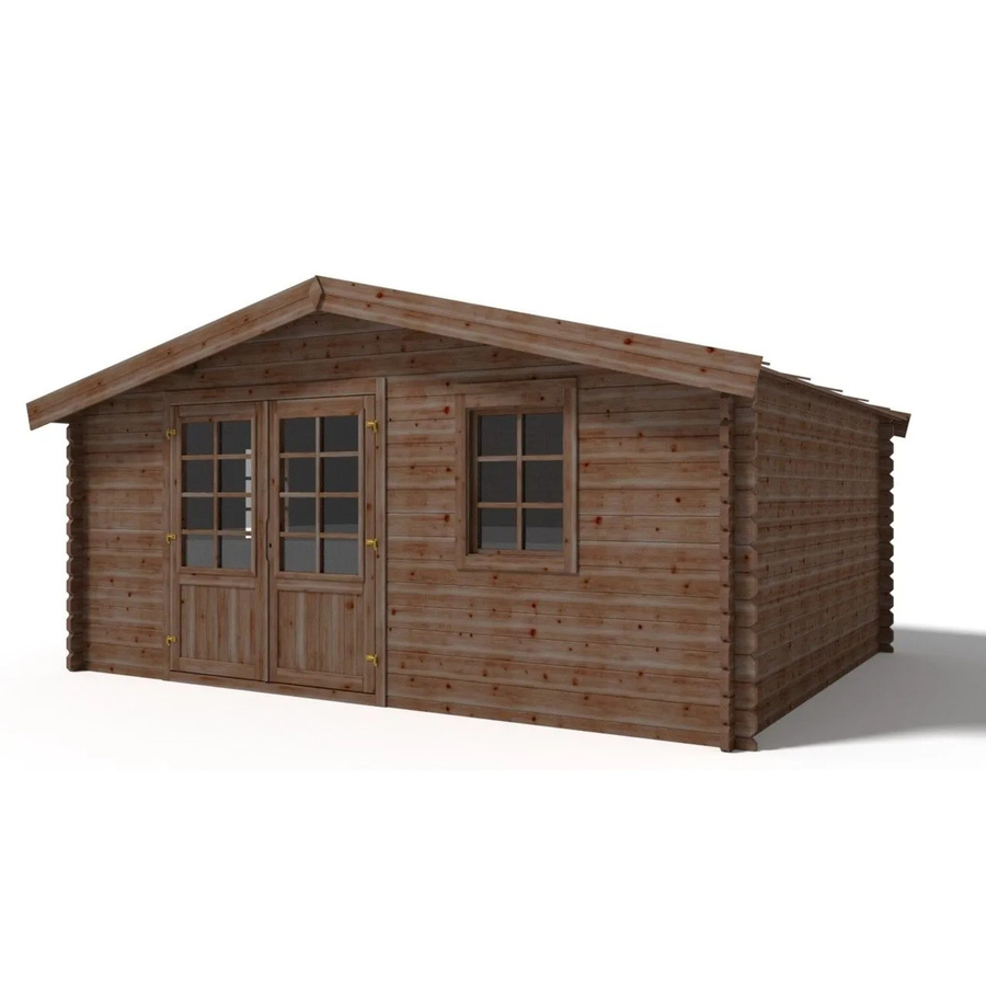 Altanka Gartenhaus Gerätehaus aus Fichte, Braun, B/T: 5 x 4 m, 45 mm Wandstärke, Satteldach - Bild 2