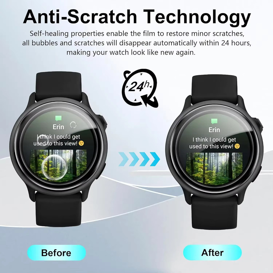 OAKCHARM Displayschutzfolie für Garmin vivoactive 6, transparente TPU-Folie zur vollständigen Abdeckung deiner Smartwatch - Bild 4