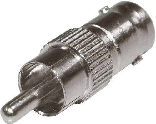 SpeaKa Professional SP-7869896 Cinch zu BNC Adapter in Silber [1x Cinch-Stecker auf 1x BNC-Buchse] - Bild 1