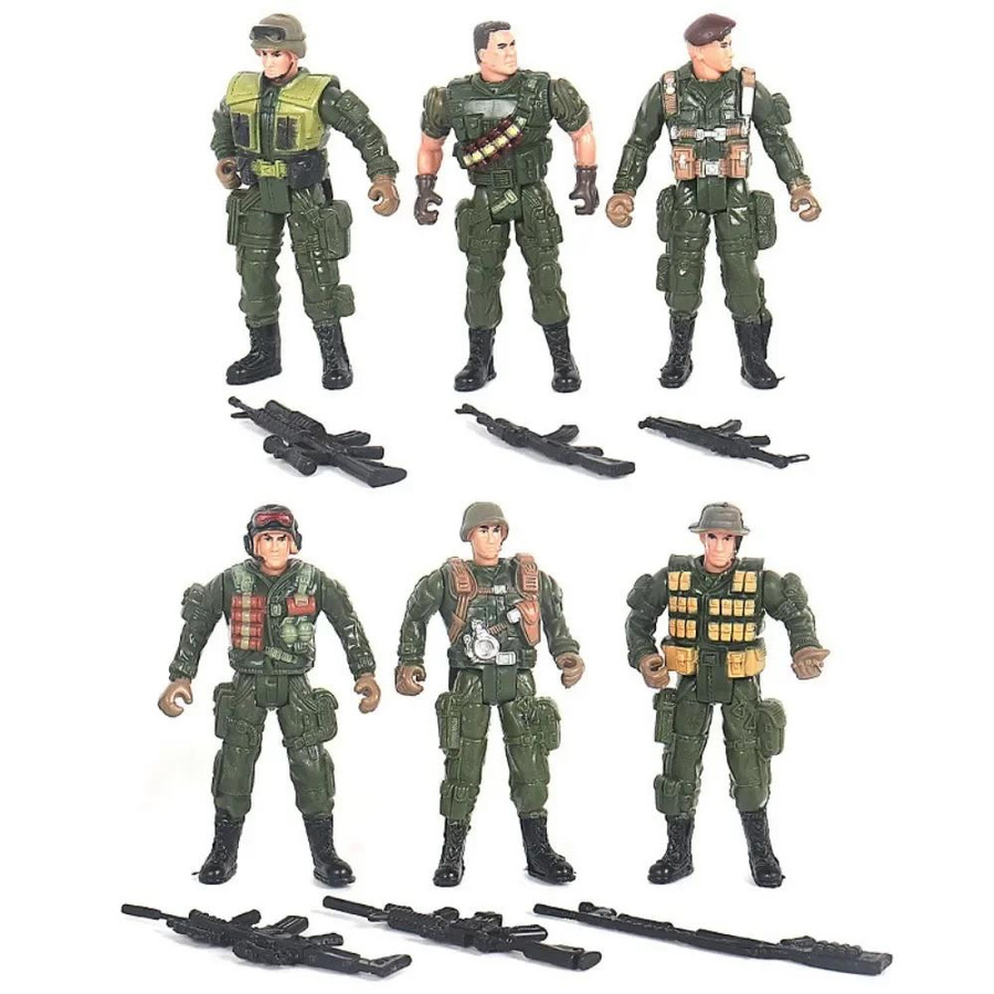 Yiran toy 1 Krieger Elite-Streitkraft Militärische Actionfiguren mit Waffen 6-teiliges Set - Bild 2