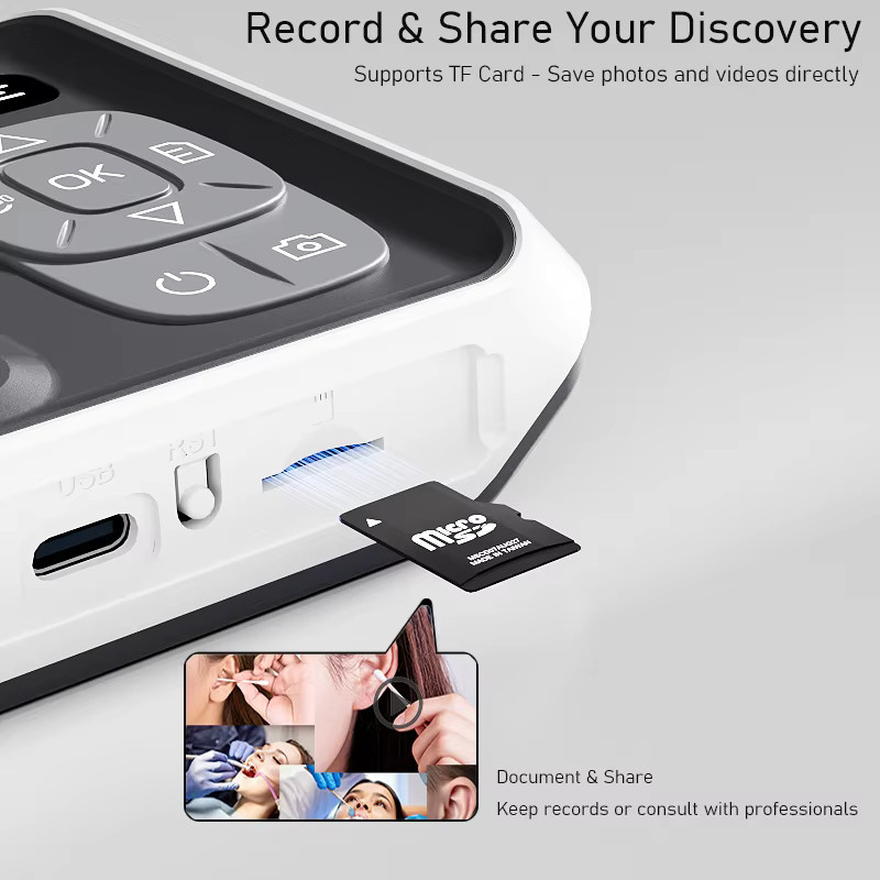 BUMBORN Smart Ear Kamera mit 4,3'' Display, Weiß, Unisex - Bild 3