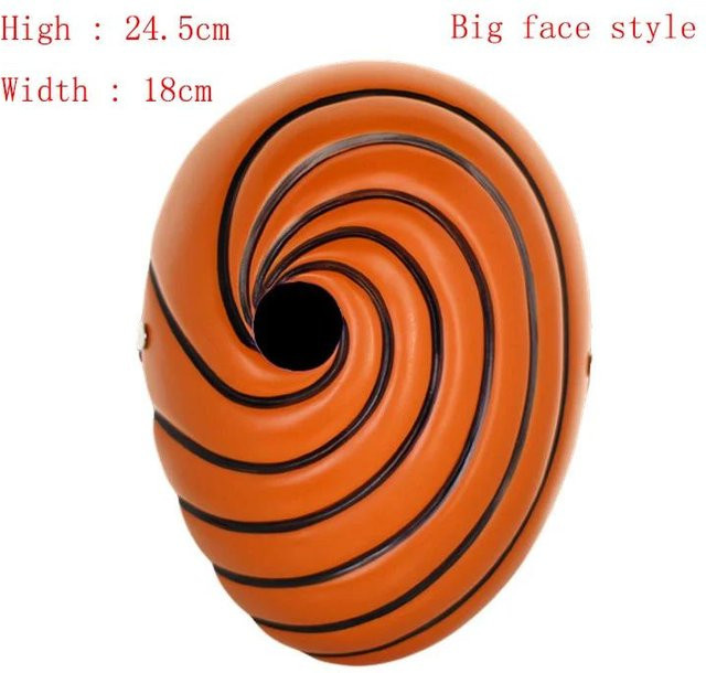 TUYUE Naruto Ninja Anime Maskerade Cosplay Vollgesichts-Maske orange - Bild 1