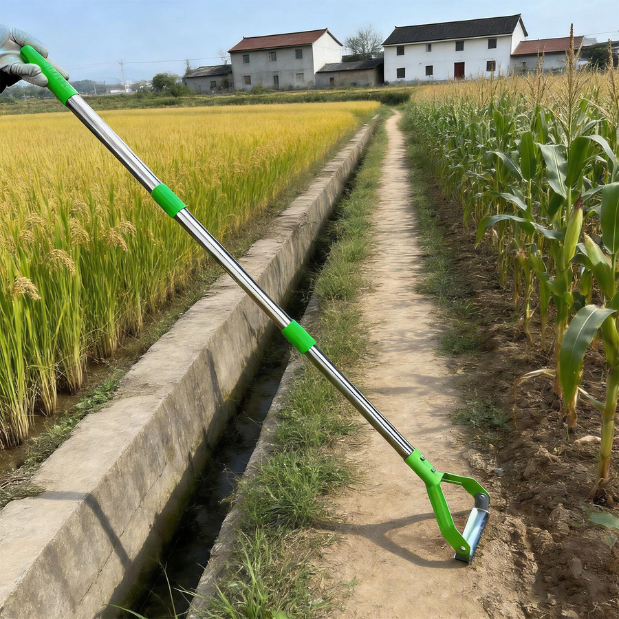 KaiSai Stechhacke mit gebogenem Schaft aus Kohlenstoffstahl und Edelstahl für die Gartenarbeit - Bild 2