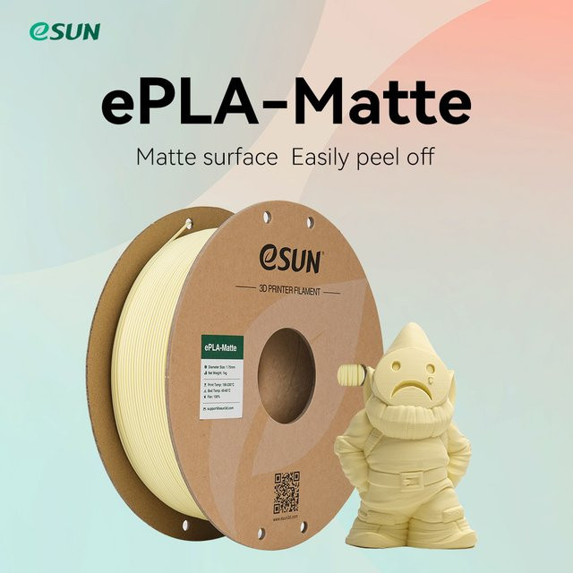 ESUN PLA Filament Matt Orange 1,75 mm 1 kg Spule für FDM 3D-Drucker - Bild 1