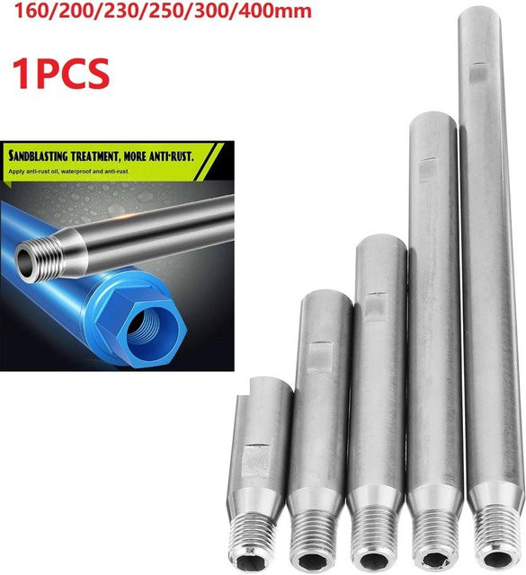 VIBRATITE Diamant Wasser Bohrer Core Bit Verlängerung mit M22 Gewinde in Silber - Bild 1