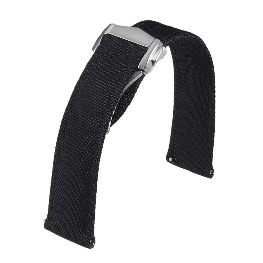 Uhrenarmband Nylon, Schwarz, Herren, 20 mm, 22 mm - Bild 3