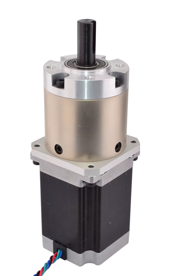 STEPPERONLINE Nema 23 Getriebemotor mit 15:1 Planetengetriebe, 2,8A Bipolar, Farbe: Silber - Bild 2