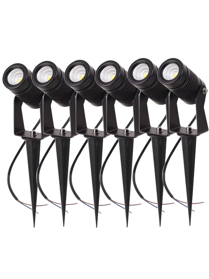 Berabo 6er Set Wasserdichte LED-Gartenlampen in Weiß mit Erdspieß für den Außenbereich, Modernes Design, Cool White - Bild 3