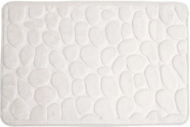 Euroshowers Badvorleger Rimini in Weiß mit Steinoptik aus Memory Schaum, B/T: 60 x 95 cm - Bild 1