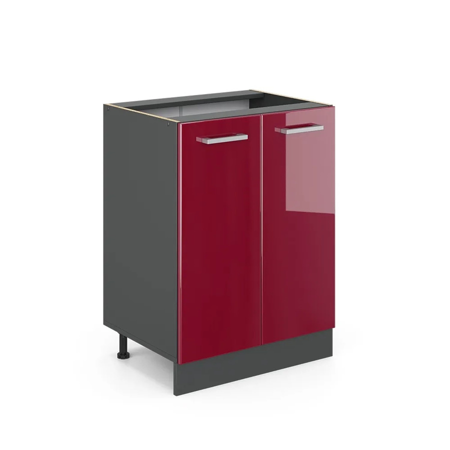 Vicco Küchenunterschrank R-Line Bordeaux Hochglanz Anthrazit Breite: 60 cm - Bild 3