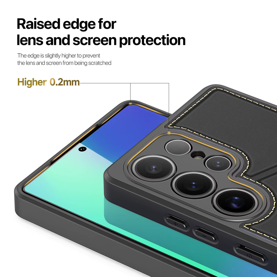 DUX DUCIS 3-in-1 Magnetische Hülle mit Geldbörse und Telefonständer für Samsung Galaxy S25 Ultra, S25 Edge, S25 und S25 Plus in Black und Lavendel - Bild 4