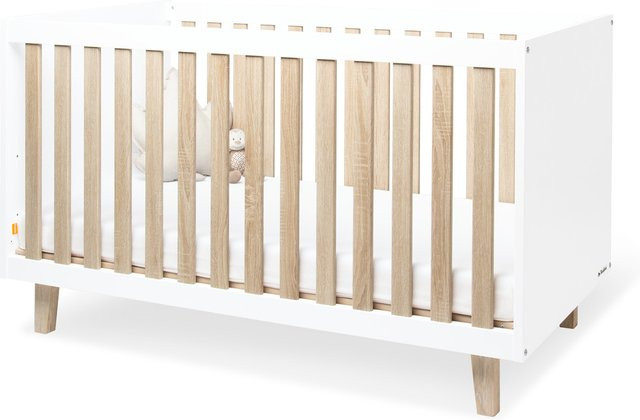 Emma x Pinolino Babybett Set in Weiß im skandinavischen Design, B/T: 70 x 140 cm - Bild 1