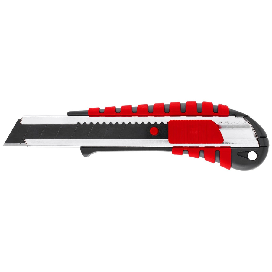 Einhell Abbrechklingenmesser 18 mm in Rot mit Edelstahlklinge und rutschfestem Griff - Bild 2