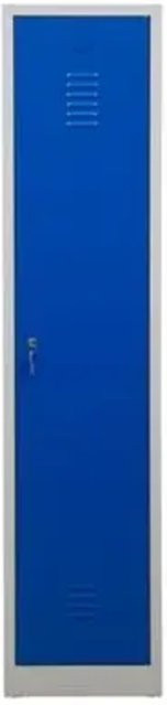 PROREGAL Garderobenspind Camel 1-Fach in Grau-Blau mit Zylinderschloss und Kleiderstange, H x B x T: 180 x 41 x 50 cm - Bild 1