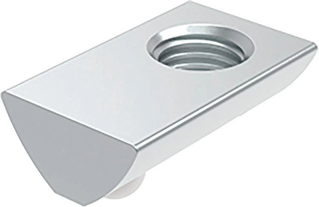 Fath Nutenstein Item System M6 Einschwenkbar mit Federkugel Nut 8 aus Stahl verzinkt, Silber, 10 Stück - Bild 1