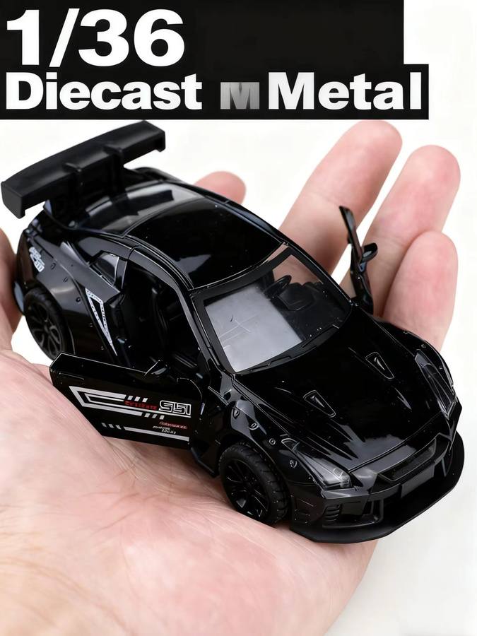 Japanisches Druckguss-Rennwagenmodell, 1:36, mit Rückziehfunktion, Metall - Bild 3