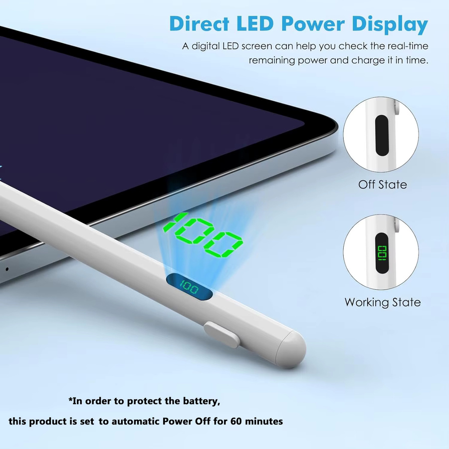 DIXSG Universeller Stylus mit Magnetfunktion in Weiß für Android, Huawei, Samsung, Xiaomi und Apple iPad Tablets - Bild 4
