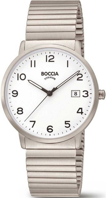 Boccia Herrenuhr, Titan, Quarz, 39 mm, Silber, 5 ATM - Bild 1