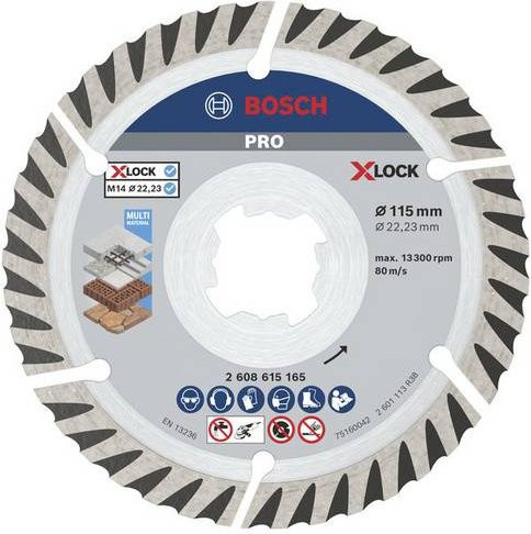 Bosch Universal Diamanttrennscheibe in Silber, Durchmesser: 115 mm, 2er-Pack - Bild 1