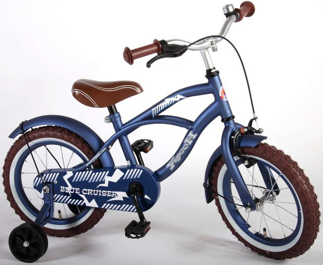 TPFSports Black Cruiser Kinderfahrrad, Blau, 14 Zoll - Bild 1
