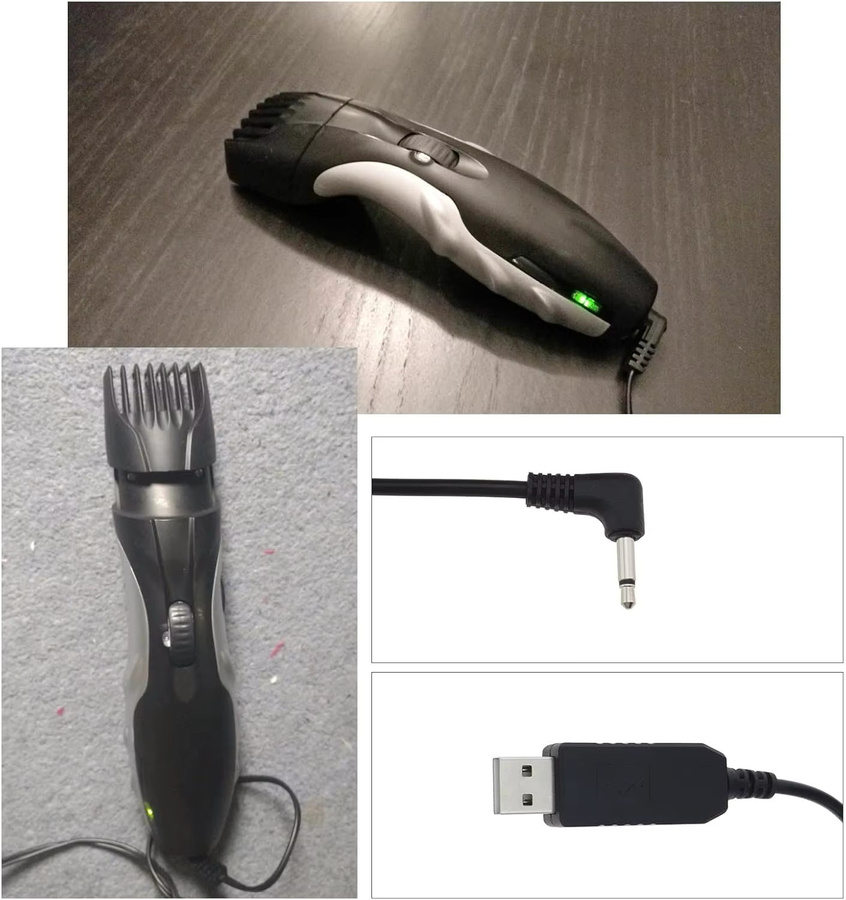 Remington USB-Ladekabel für Bartschneider MB320 MB320C MB42C MB310C MB200 Pa3215U, Schwarz, Länge: 1,5 m - Bild 3