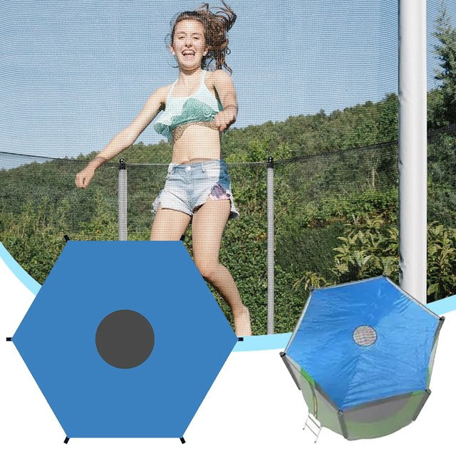 APWIKOGER Wasserdichte Trampolin-Sonnenschutzabdeckung in Blau - Bild 1